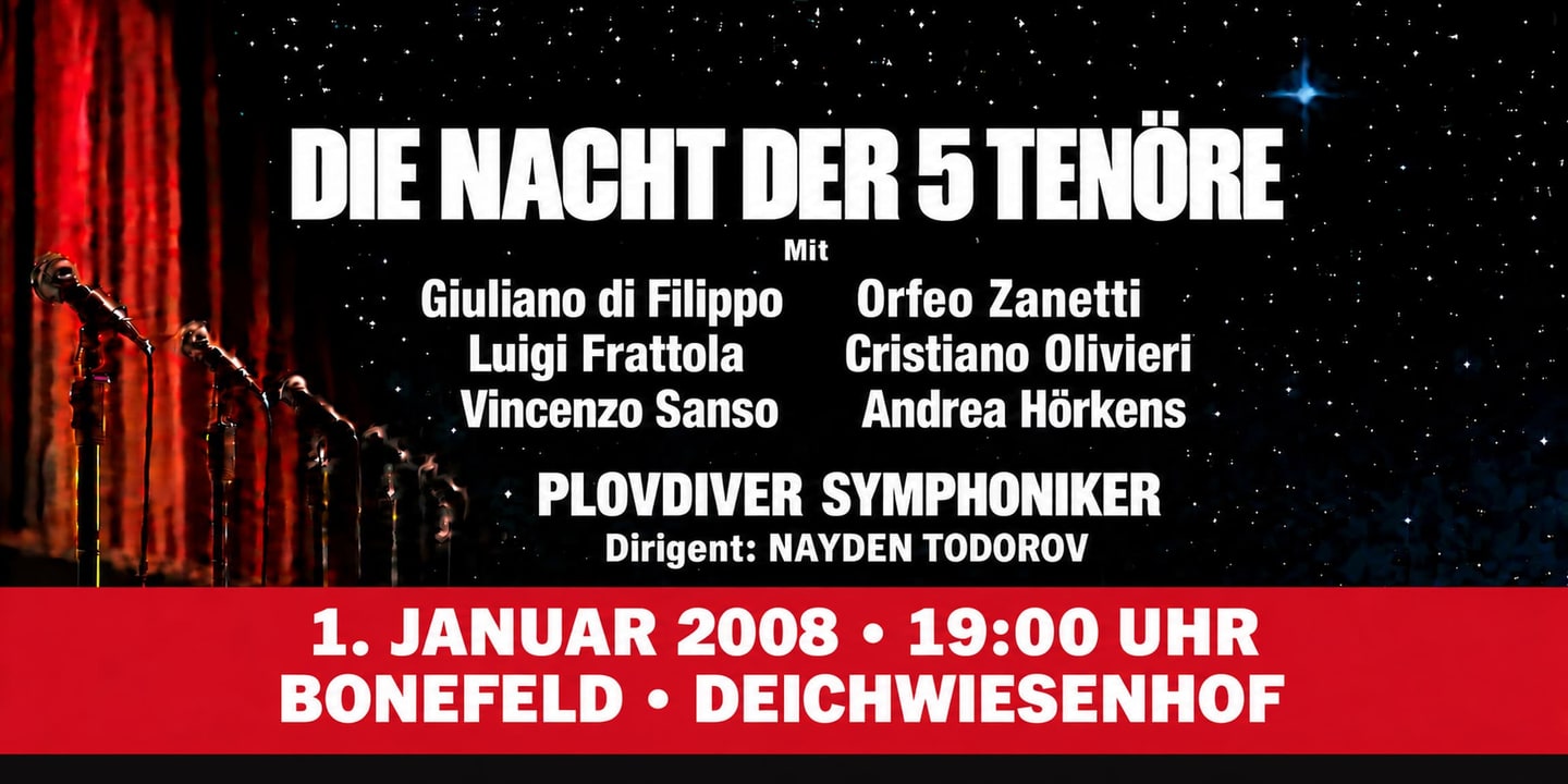 Event banner: Die Nacht der 5 Tenöre (01.01.2008)
