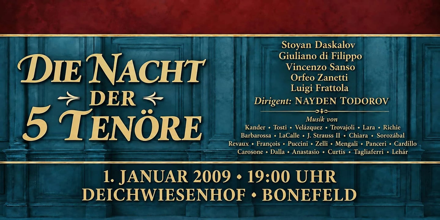 Event banner: Die Nacht der 5 Tenöre (01.01.2009)