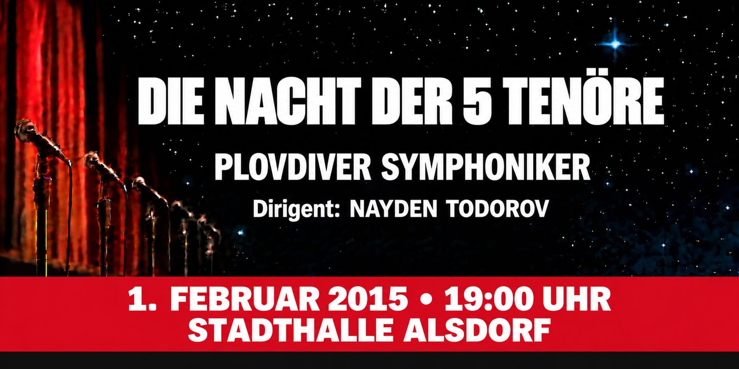 Event banner: Die Nacht der 5 Tenöre (01.02.2015)