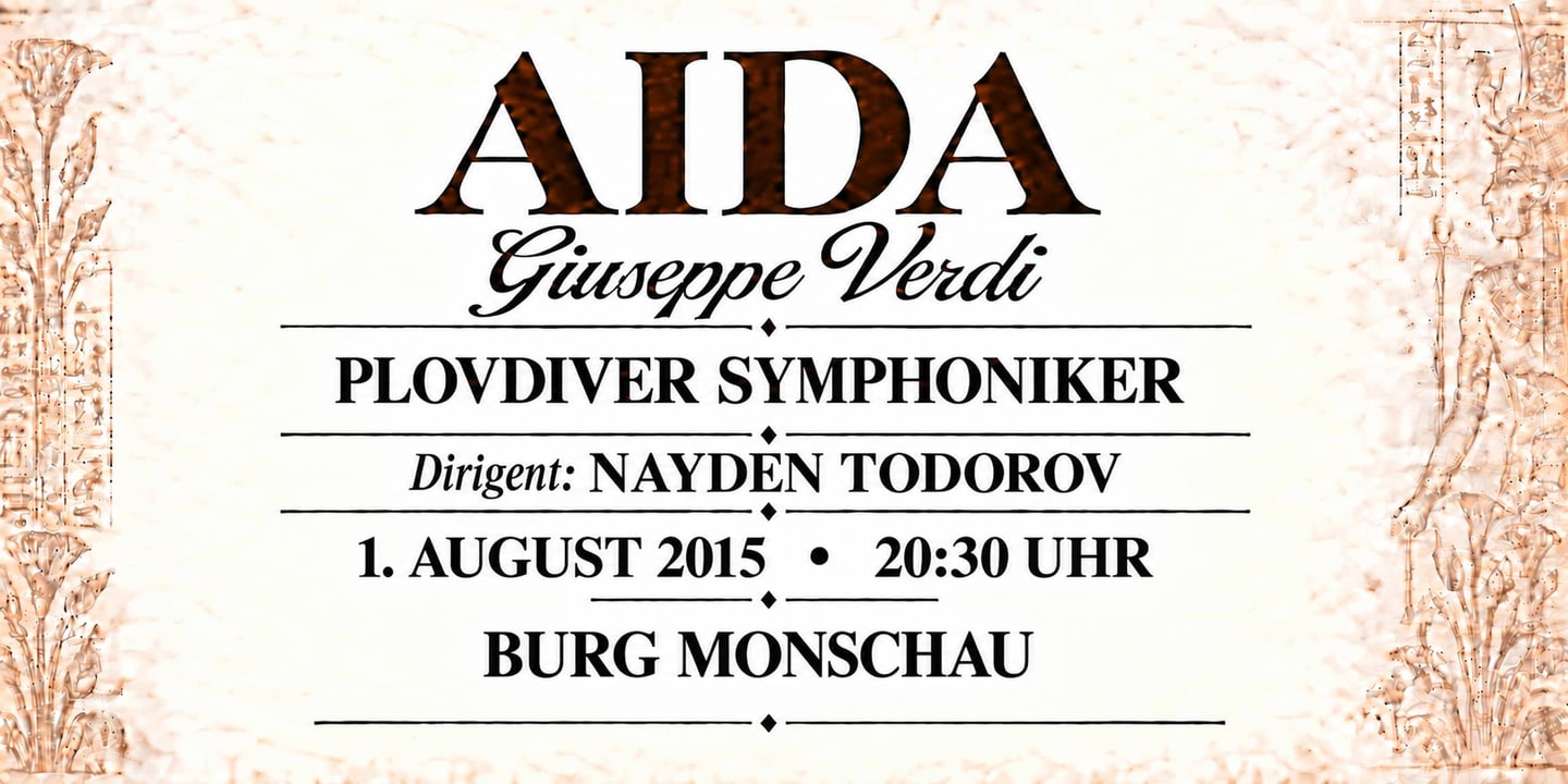 Event banner: Aida by Verdi (01.08.2015)
