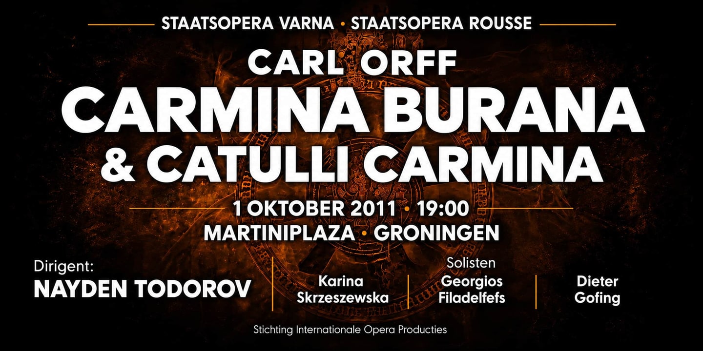 Event banner: Carmina Burana & Catulli Carmina (01.10.2011)
