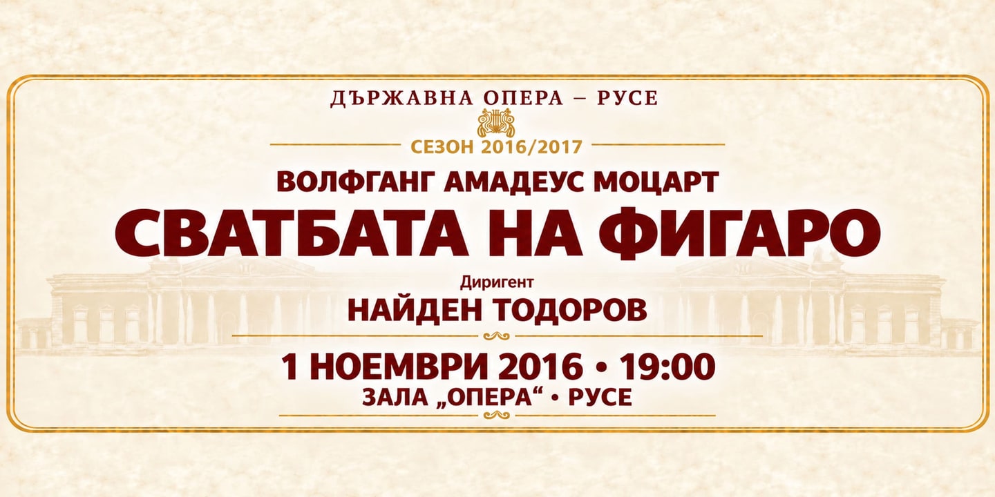 Event banner: Le nozze di Figaro by Mozart (01.11.2016)