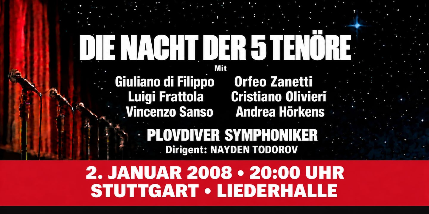Event banner: Die Nacht der 5 Tenöre (02.01.2008)