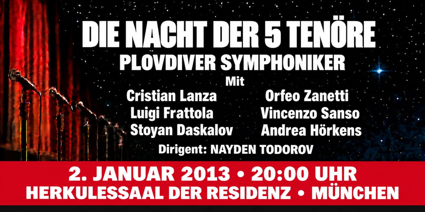 Event banner: Die Nacht der 5 Tenöre (02.01.2013)