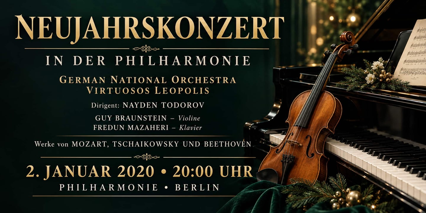 Event banner: Neujahrskonzert in der Philharmonie (02.01.2020)