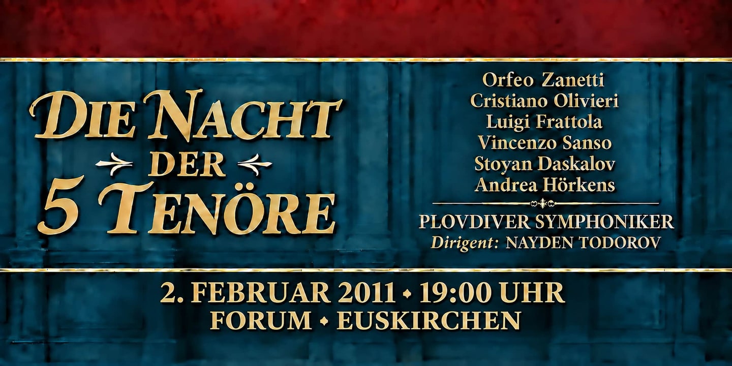 Event banner: Die Nacht der 5 Tenöre (02.02.2011)