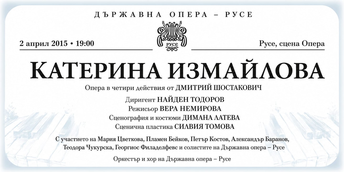 Event banner: Katerina Izmaylova (02.04.2015)