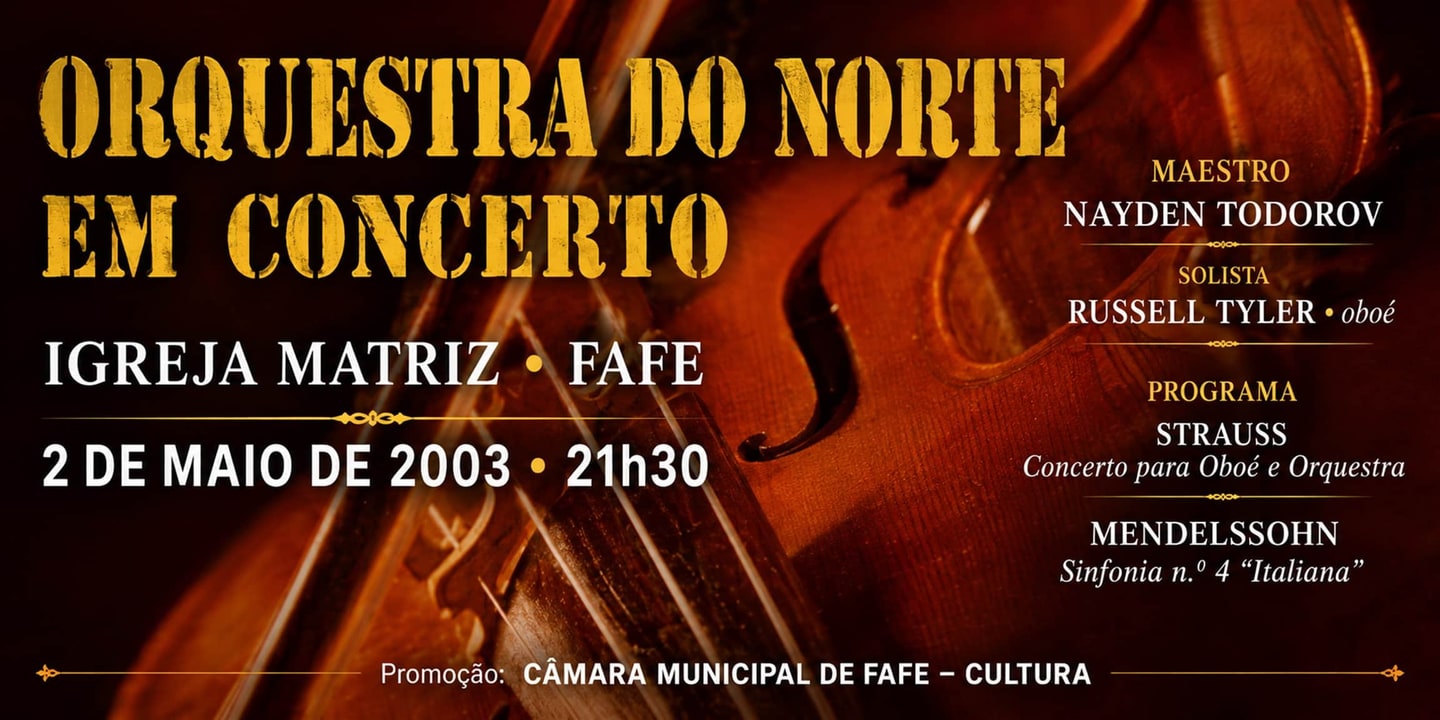 Event banner: Concert with Orquestra do Norte (02.05.2003)
