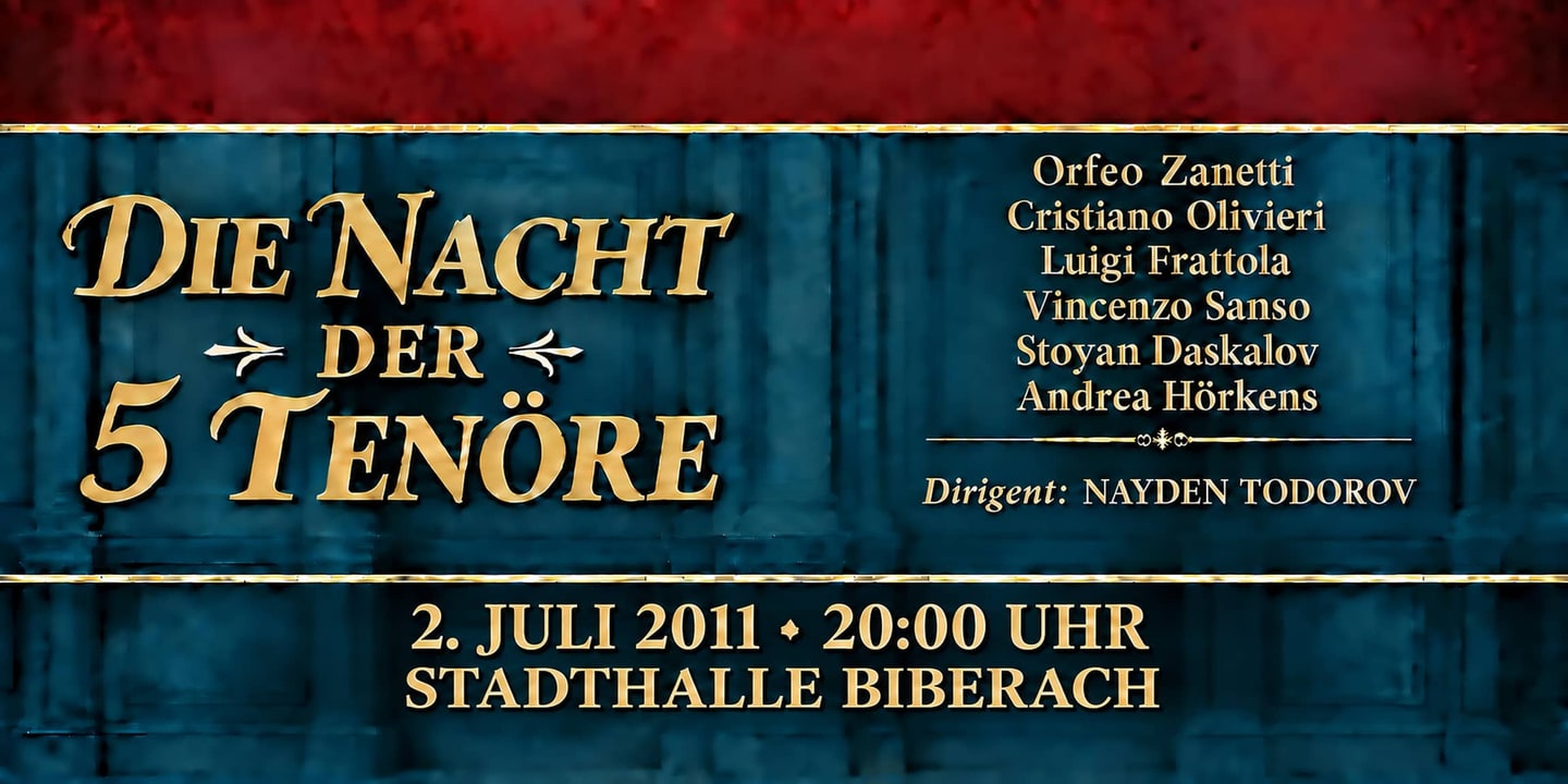 Event banner: Die Nacht der 5 Tenöre (02.07.2011)