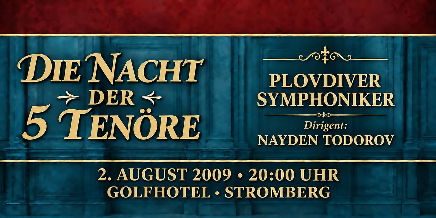 Event banner: Die Nacht der 5 Tenöre (02.08.2009)