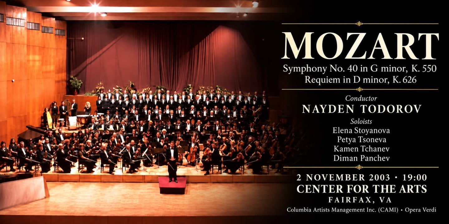 Event banner: Mozart: Symphony No. 40 & Requiem (02.11.2003)