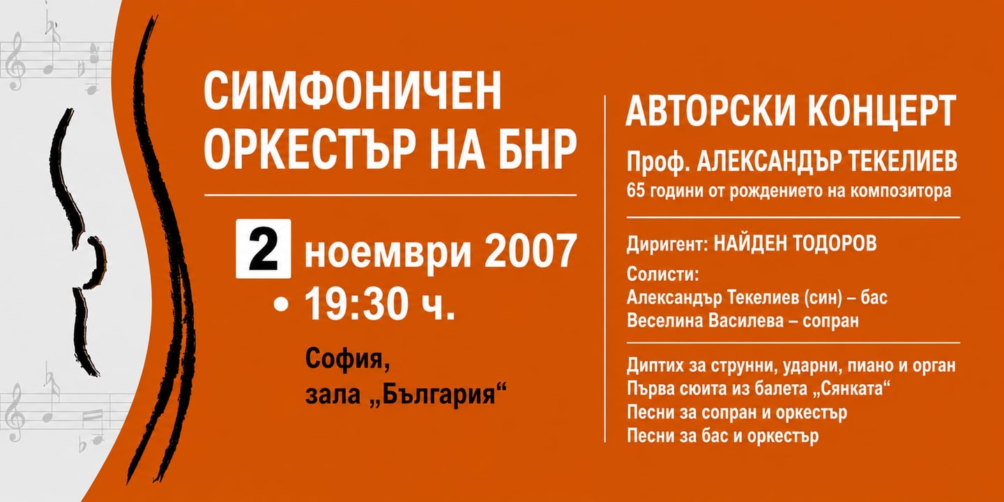Event banner: Concert of the Symphony Orchestra of BNR with Nayden Todorov (02.11.2007)