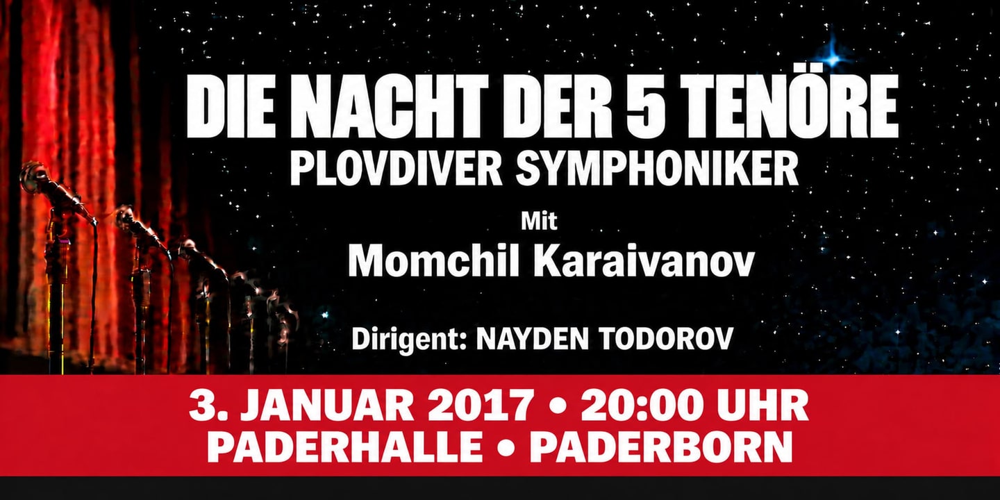 Event banner: Die Nacht der 5 Tenöre (03.01.2017)