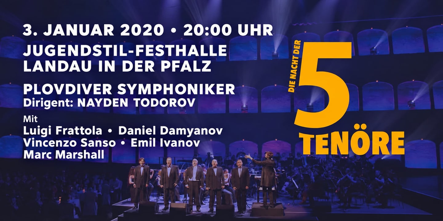 Event banner: Die Nacht der 5 Tenöre (03.01.2020)