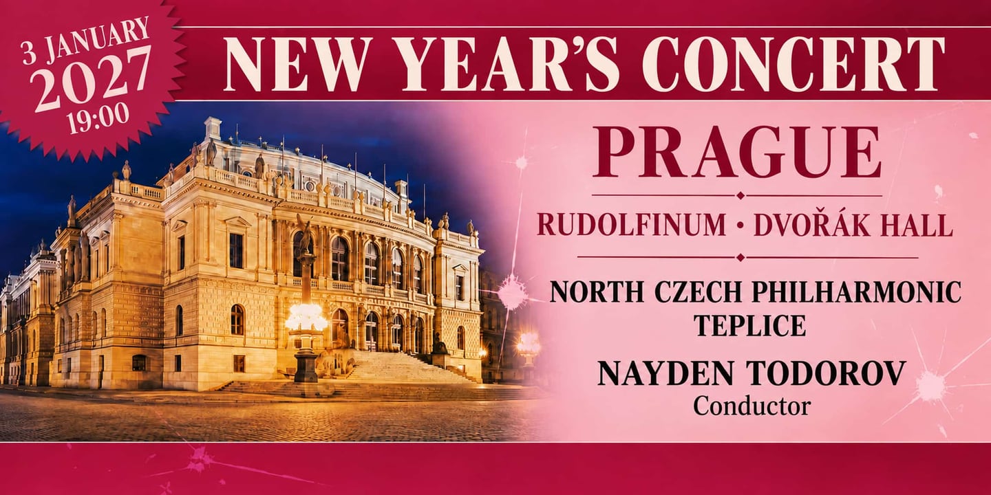 Event banner: New Year's Concert at the Dvořák Hall (03.01.2027)