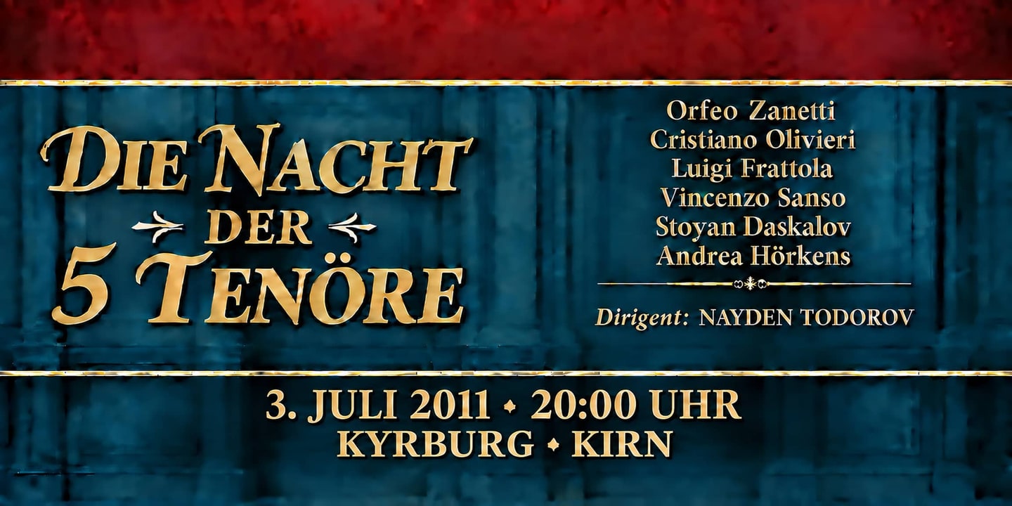 Event banner: Die Nacht der 5 Tenöre (03.07.2011)