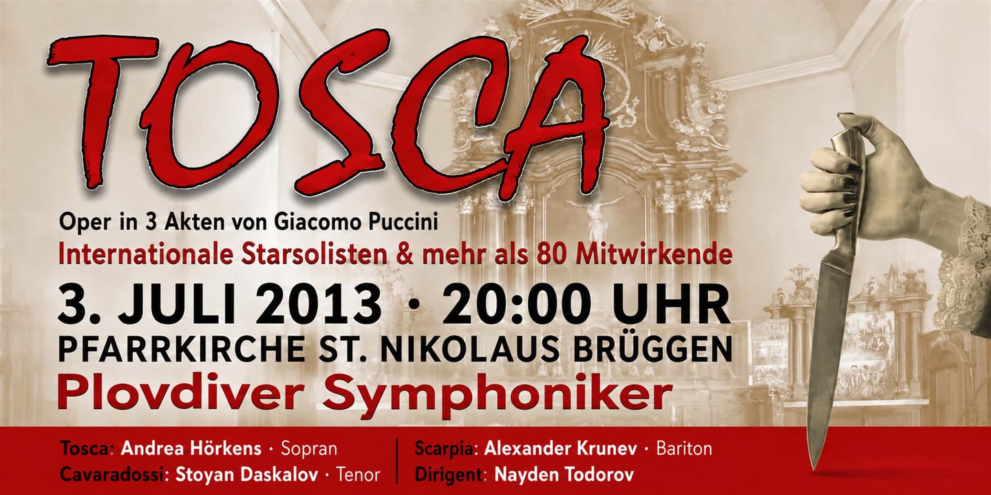 Event banner: Tosca by Puccini (03.07.2013)