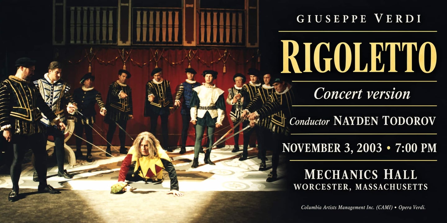 Event banner: Rigoletto (concert version) (03.11.2003)