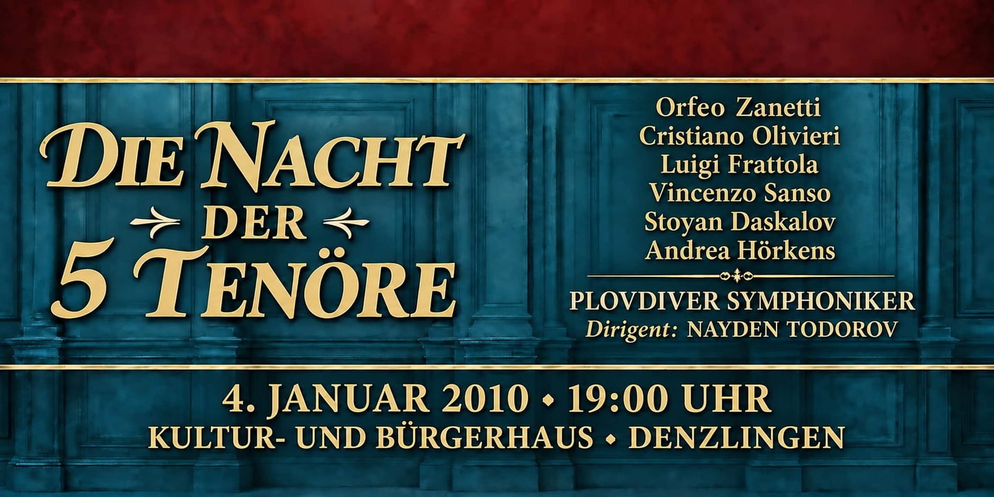 Event banner: Die Nacht der 5 Tenöre (04.01.2010)