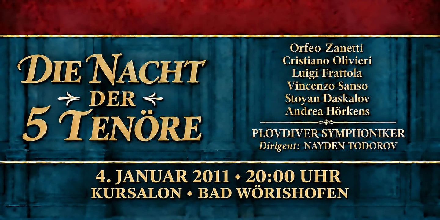 Event banner: Die Nacht der 5 Tenöre (04.01.2011)