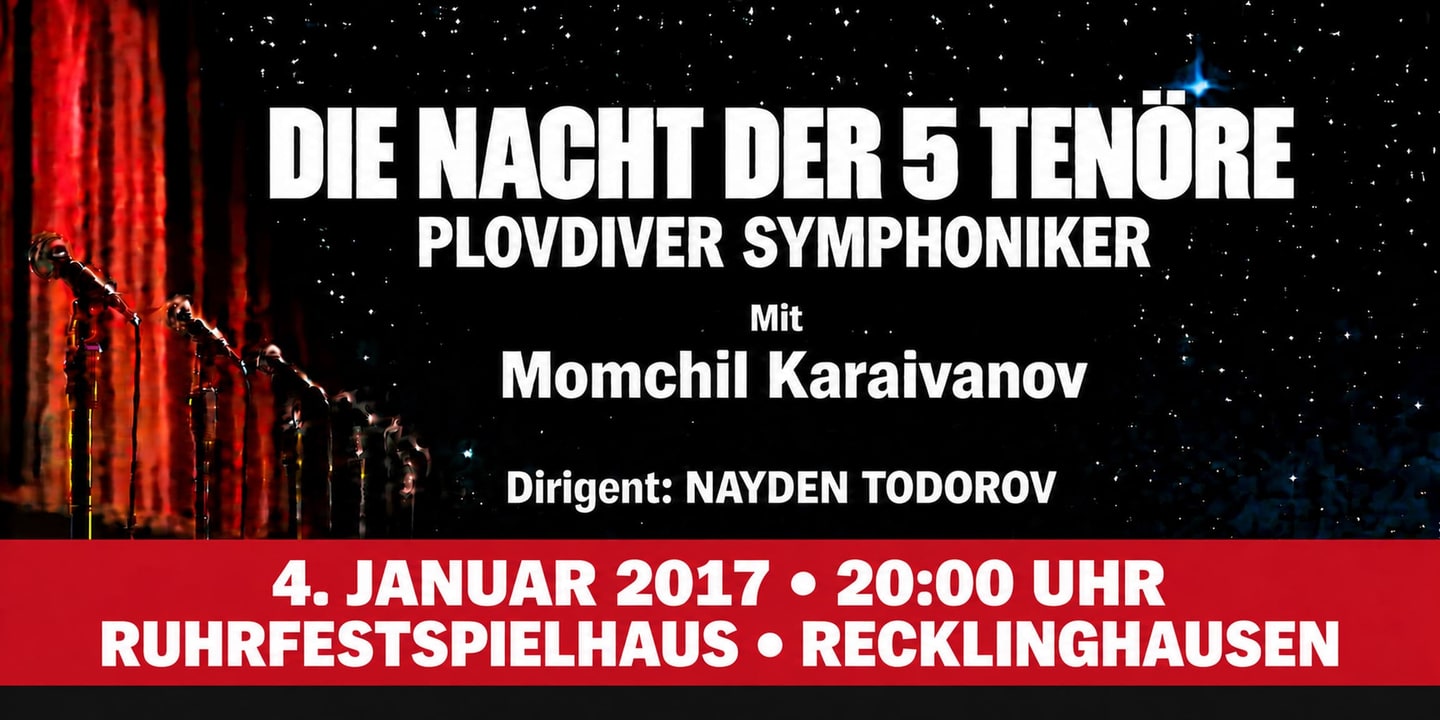 Event banner: Die Nacht der 5 Tenöre (04.01.2017)