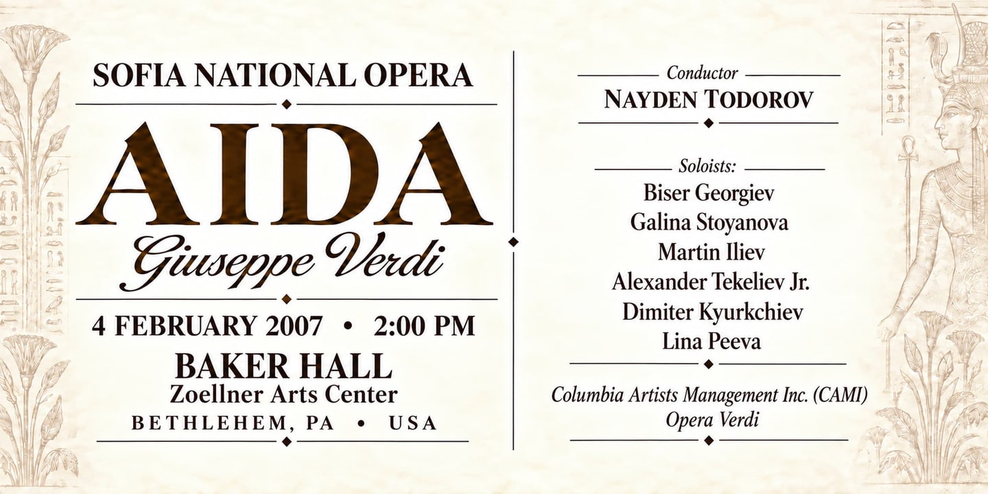 Event banner: Aida by Verdi (04.02.2007)