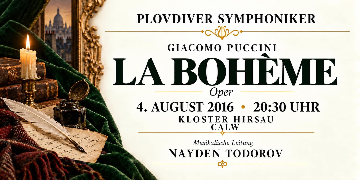 Event banner: La Bohème (04.08.2016)