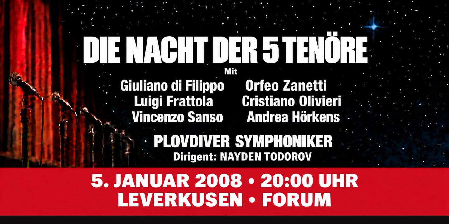 Event banner: Die Nacht der 5 Tenöre (05.01.2008)