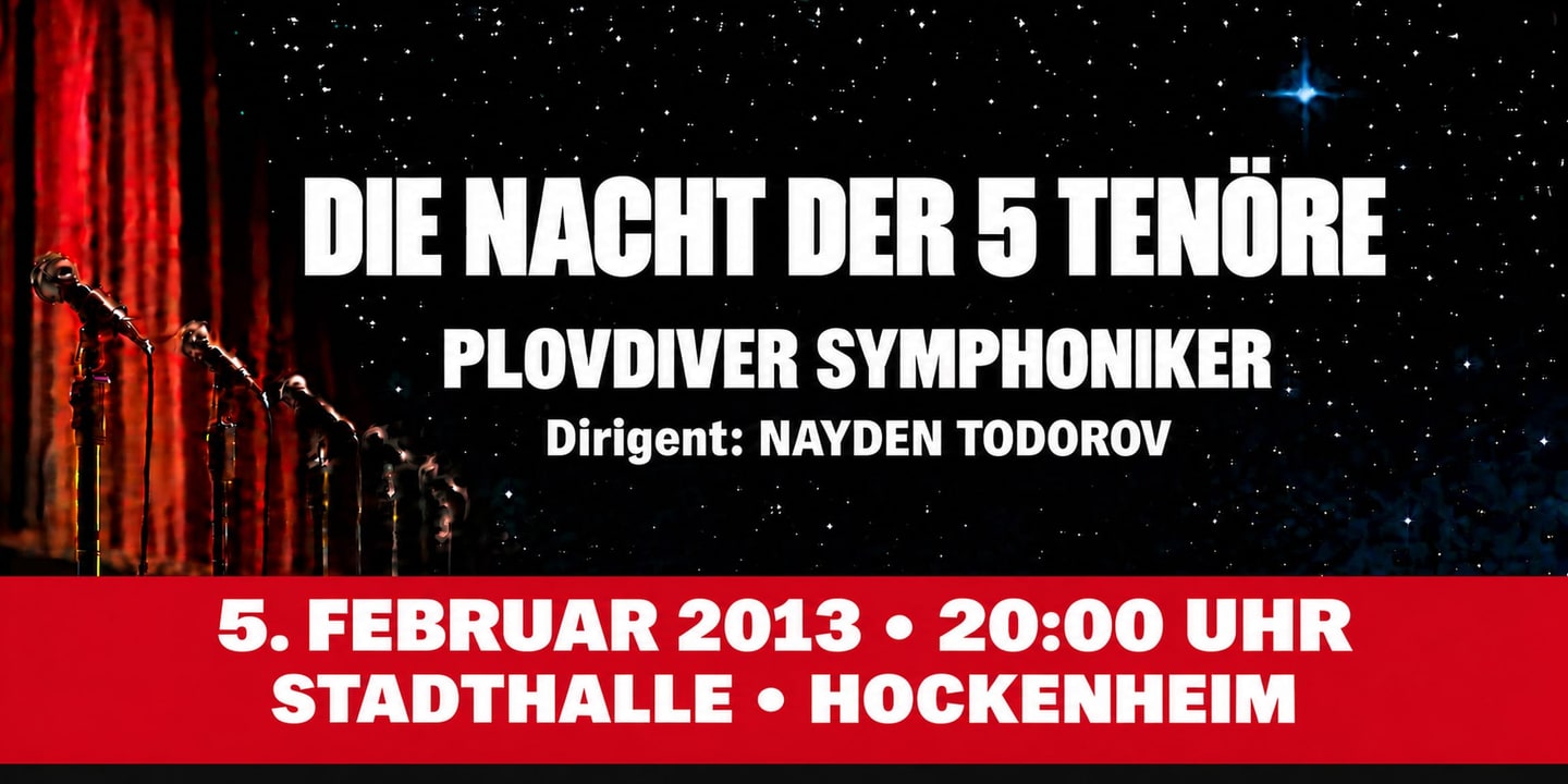 Event banner: Die Nacht der 5 Tenöre (05.02.2013)
