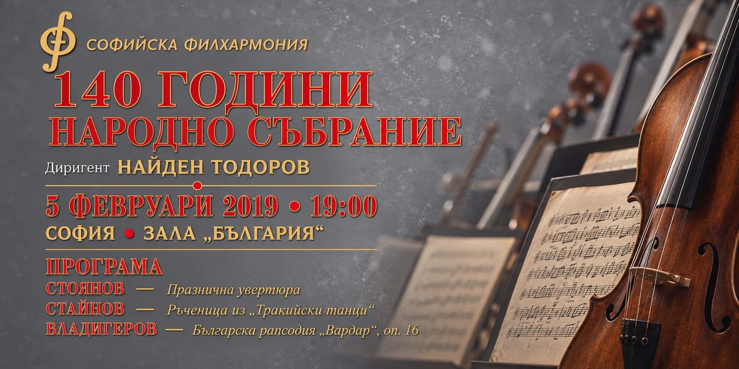 Event banner: 140 godini Narodno sabranie (05.02.2019)