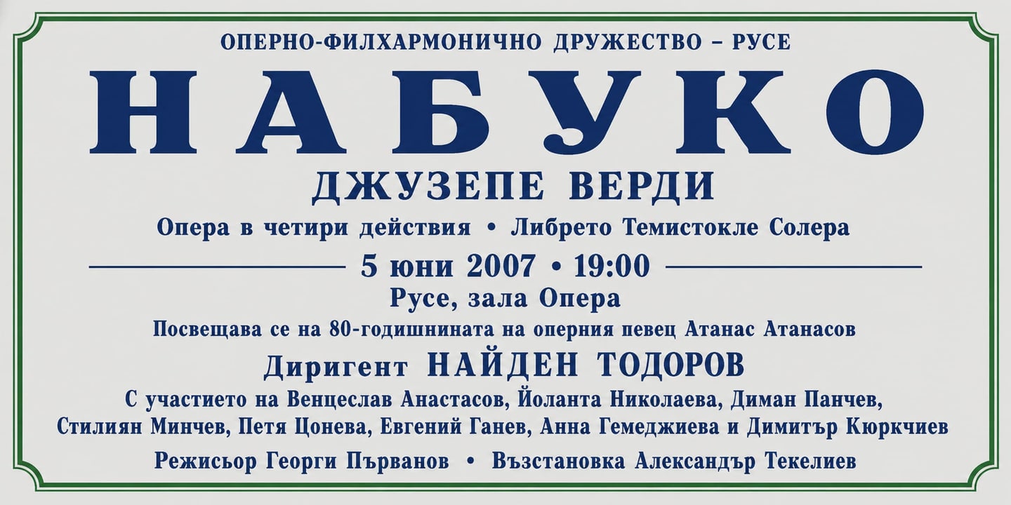 Event banner: Nabucco by Verdi (05.06.2007)
