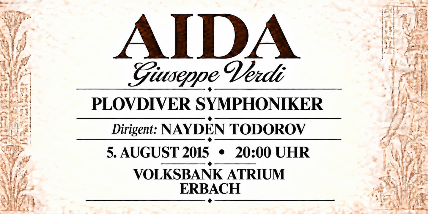 Event banner: Aida by Verdi (05.08.2015)