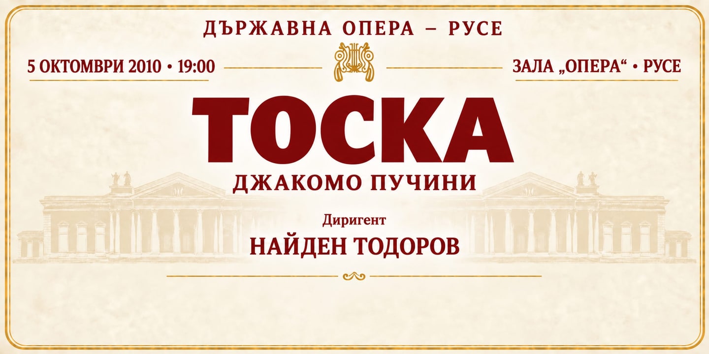 Event banner: Tosca by Puccini (05.10.2010)