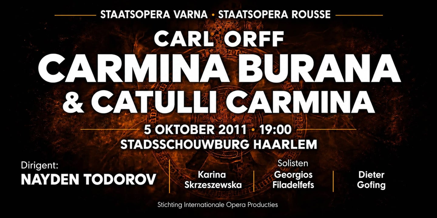 Event banner: Carmina Burana & Catulli Carmina (05.10.2011)