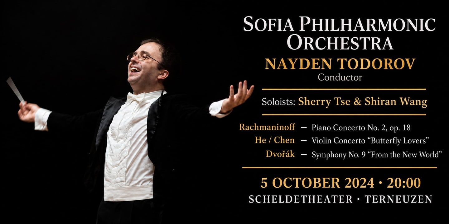Event banner: Sofia Philharmonic & Nayden Todorov visiting Terneuzen (05.10.2024)