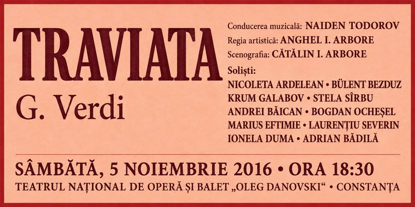 Event banner: La traviata (05.11.2016)