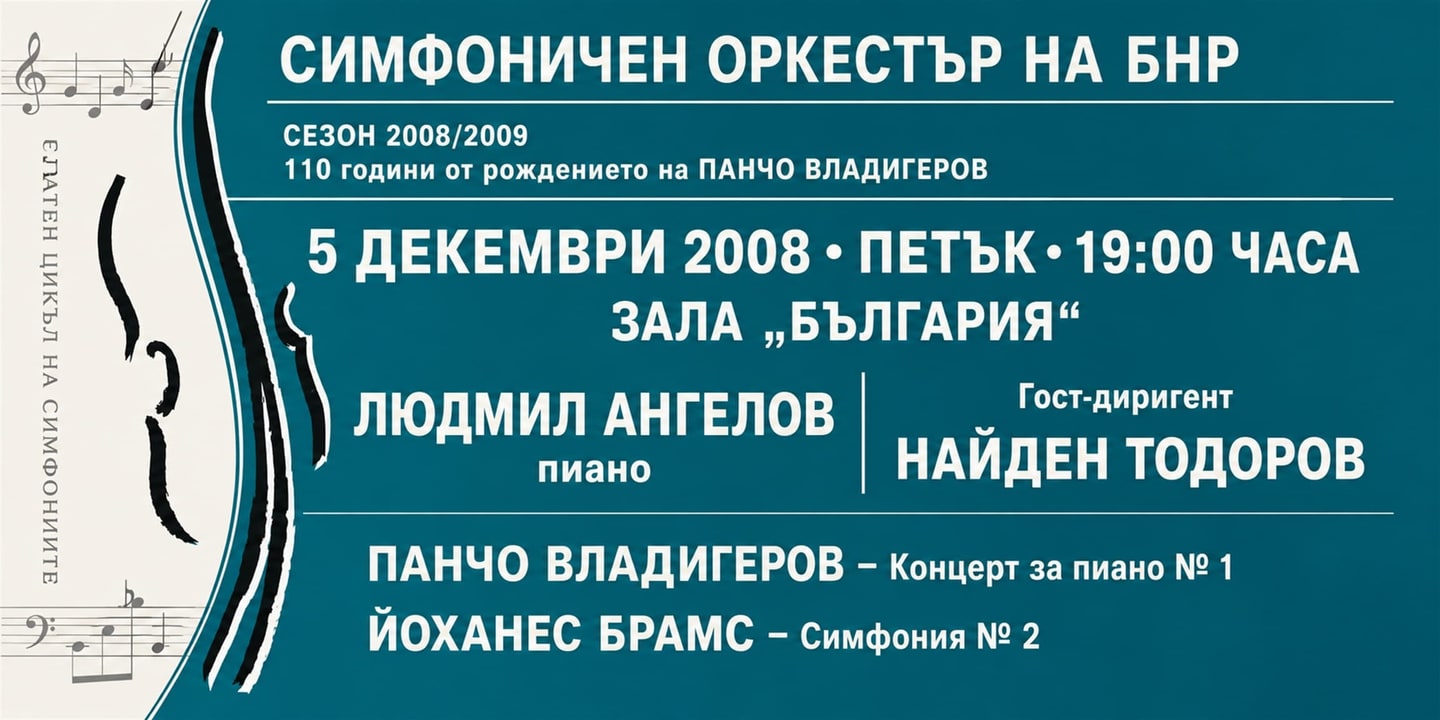 Event banner: Concert with Bulgarian National Radio Symphony Orchestra (05.12.2008)