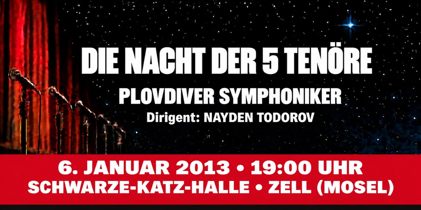 Event banner: Die Nacht der 5 Tenöre (06.01.2013)