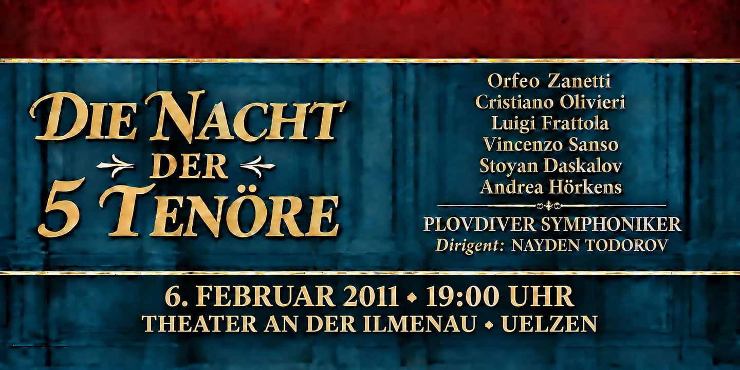 Event banner: Die Nacht der 5 Tenöre (06.02.2011)