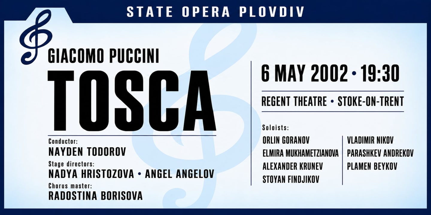 Event banner: Tosca by Puccini (06.05.2002)