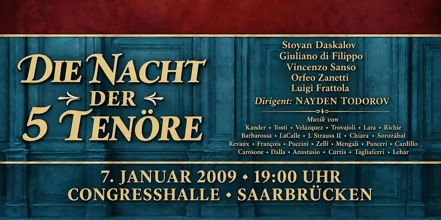 Event banner: Die Nacht der 5 Tenöre (07.01.2009)