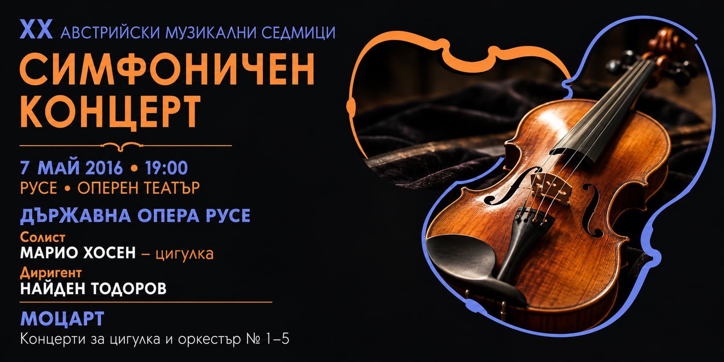 Event banner: XX Austrian Music Weeks in Bulgaria (07.05.2016)
