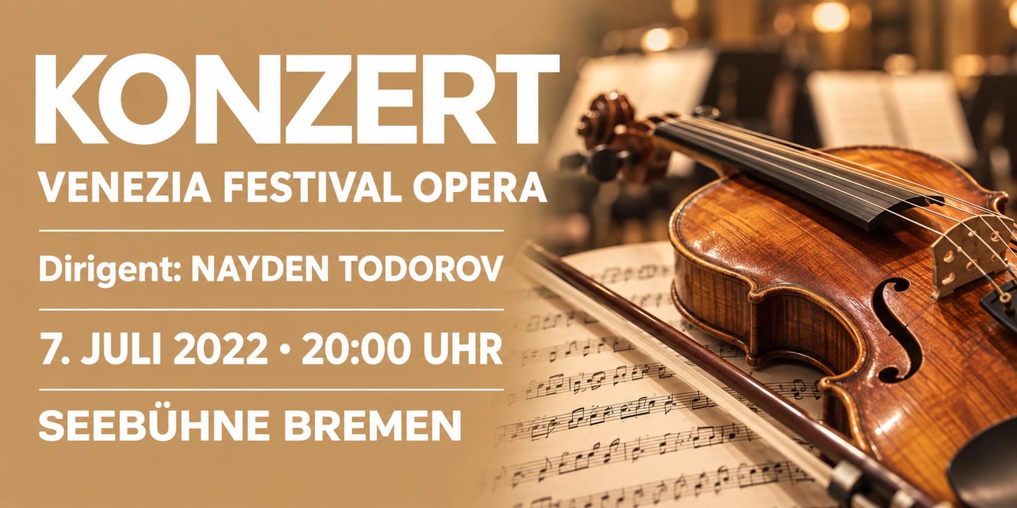 Event banner: Concert with Venezia Festival Opera (07.07.2022)