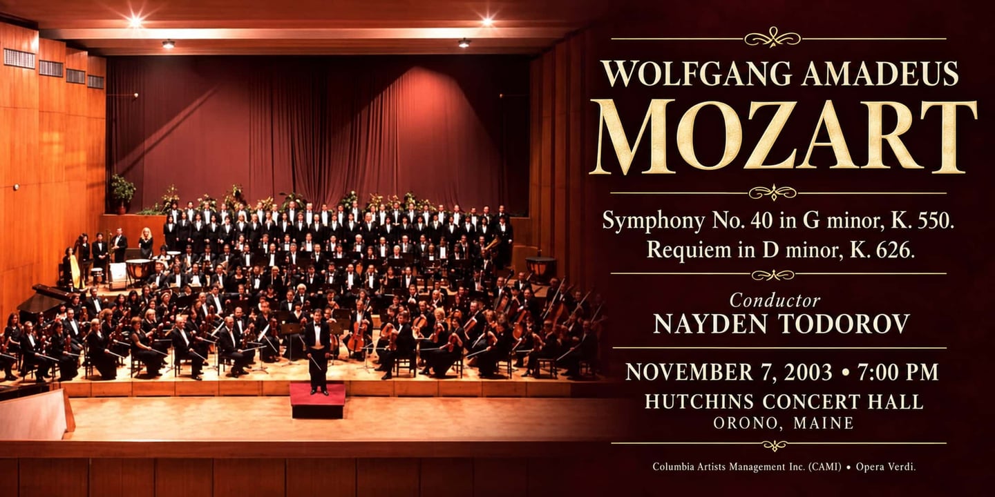 Event banner: Mozart: Symphony No. 40 & Requiem (07.11.2003)