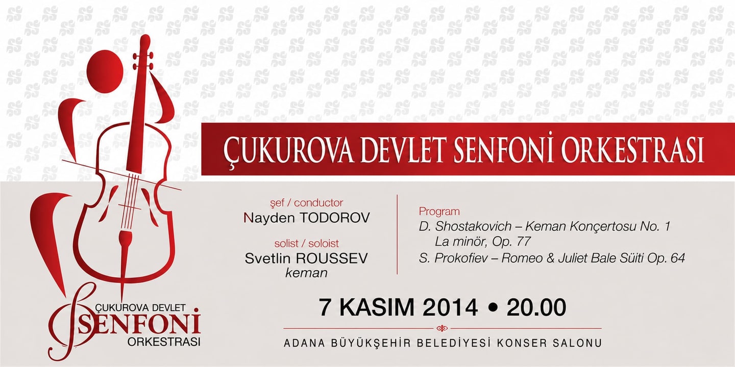 Event banner: Concert with Çukurova State Symphony Orchestra (07.11.2014)