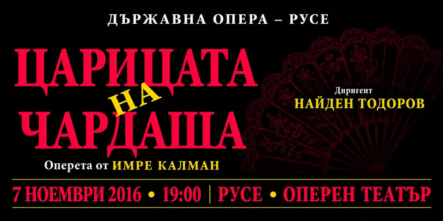 Event banner: Die Csárdásfürstin by Kálmán (07.11.2016)