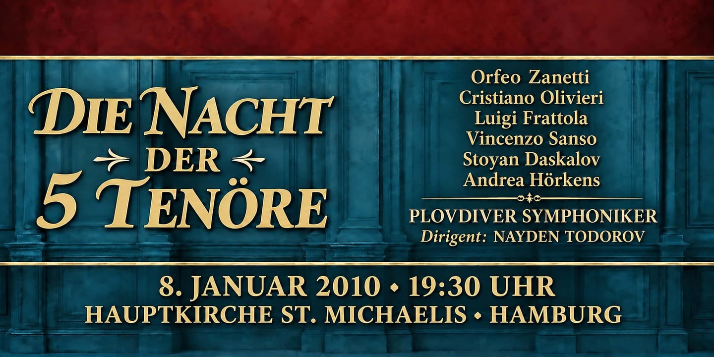 Event banner: Die Nacht der 5 Tenöre (08.01.2010)