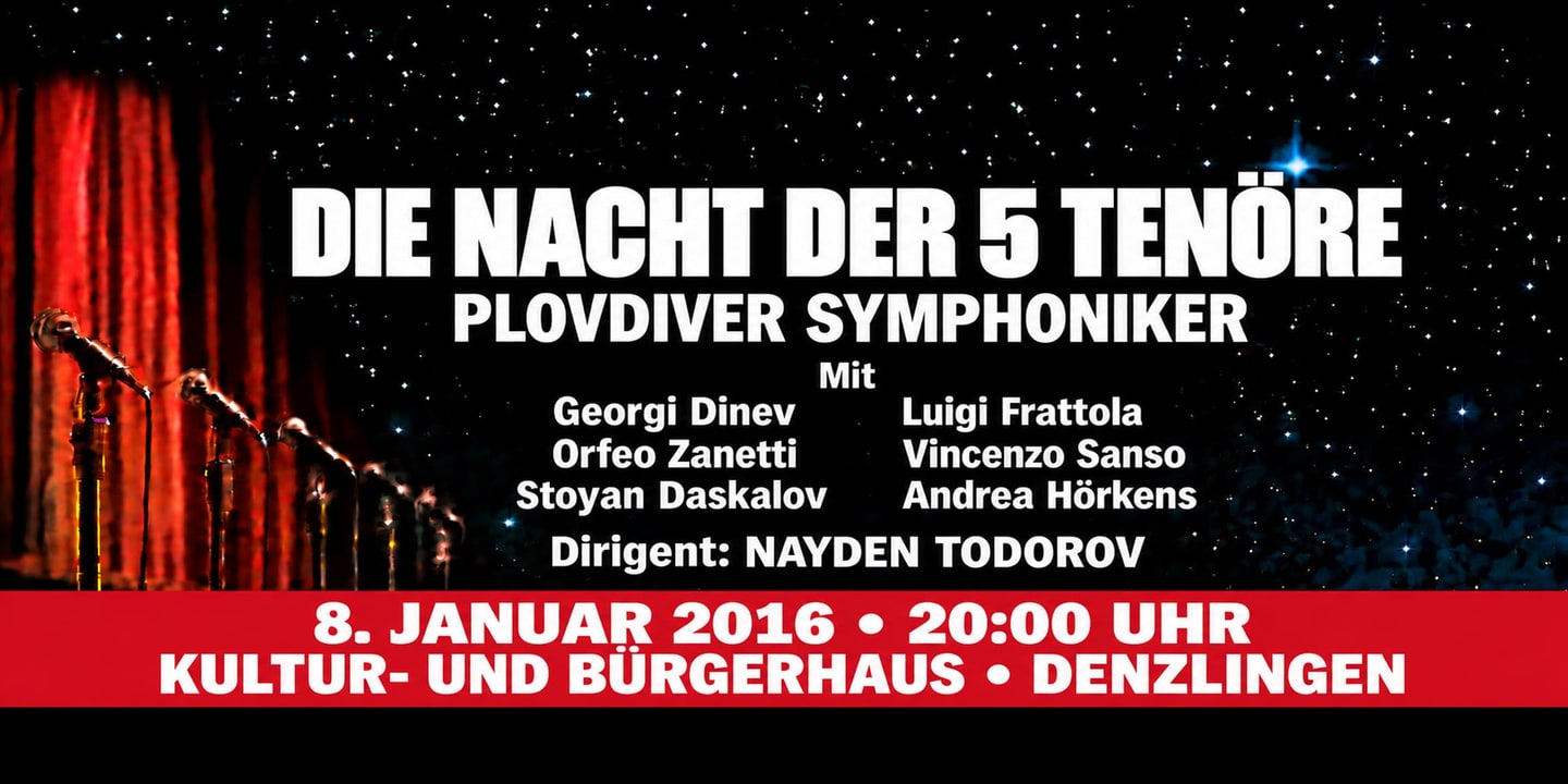 Event banner: Die Nacht der 5 Tenöre (08.01.2016)