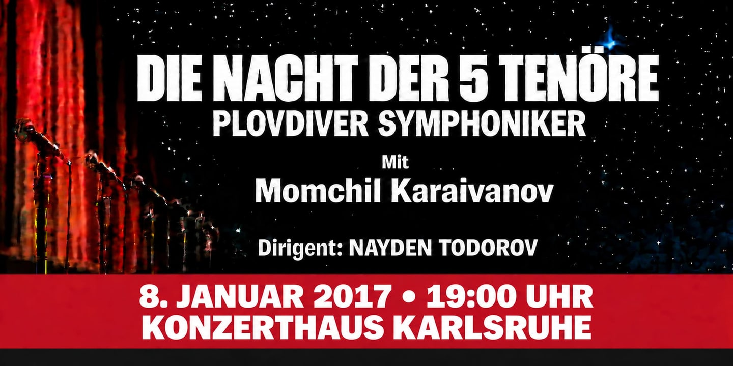 Event banner: Die Nacht der 5 Tenöre (08.01.2017)