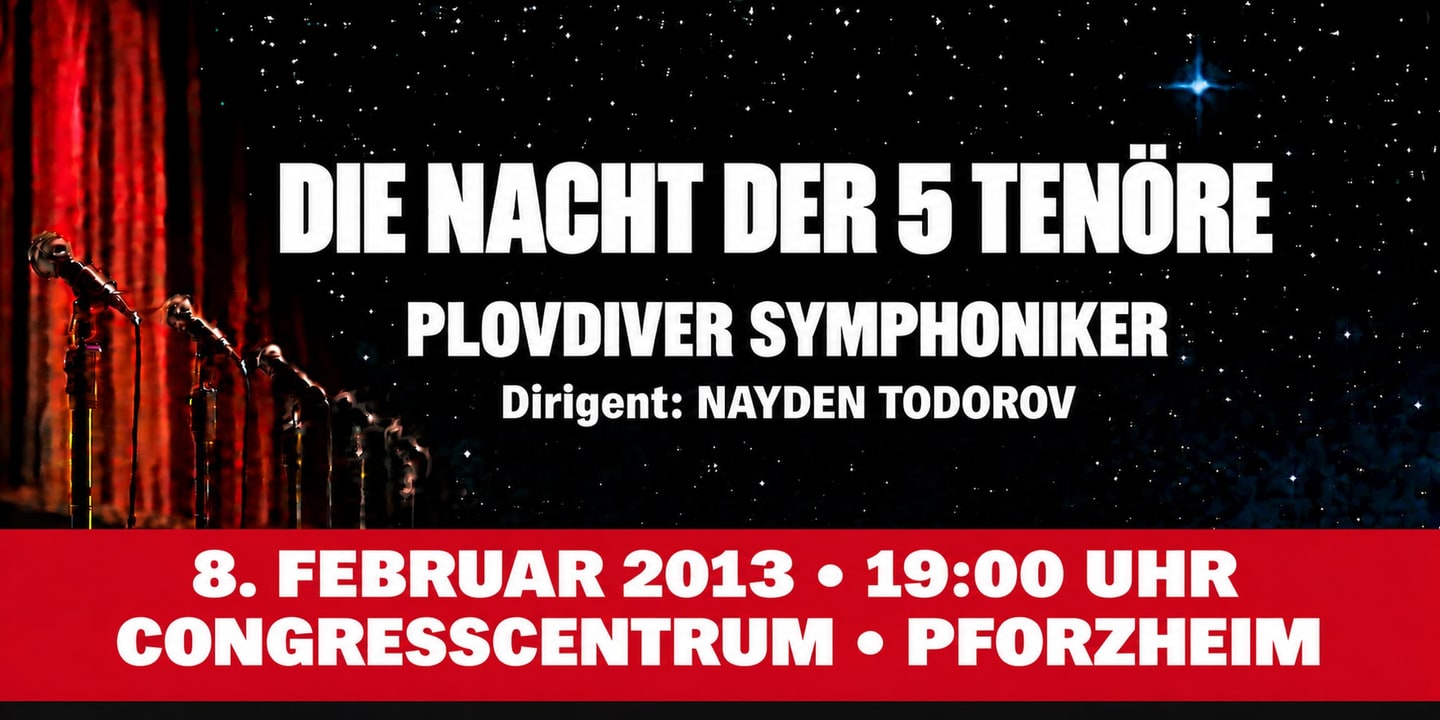 Event banner: Die Nacht der 5 Tenöre (08.02.2013)